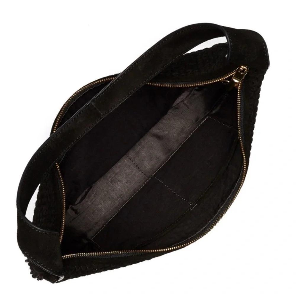 Elizabeth and James Woven Suede Hobo Bag